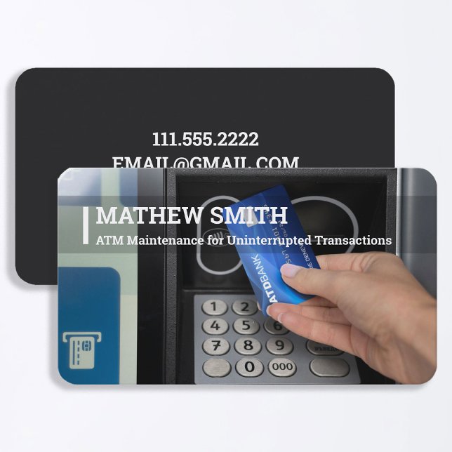 ATM Maintenance Business Card (ATM Maintenance Business Cards)