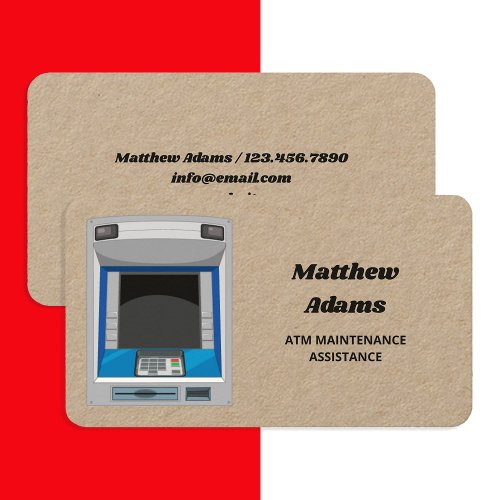 ATM Repair Kraft Business Card