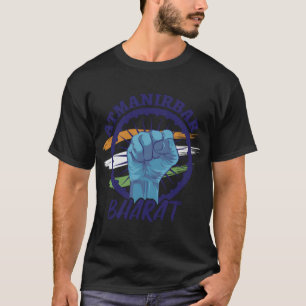 Atmanirbhar Bharat India Flag Slogan Quote T-Shirt