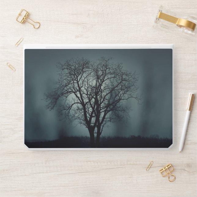 Atmospharic Black Tree at Night Time Halloween HP Laptop Skin (Desk)