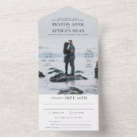 Atmosphere All in One Wedding Invitation with RSVP