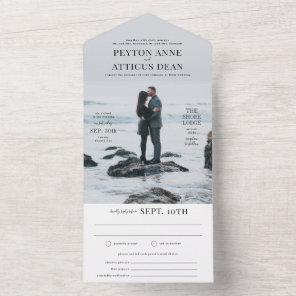 Atmosphere All in One Wedding Invitation with RSVP