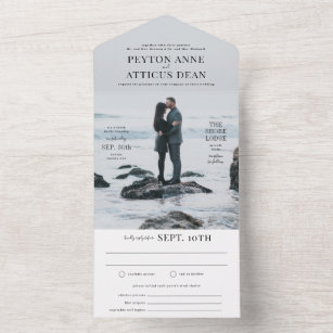 Atmosphere All in One Wedding Invitation with RSVP