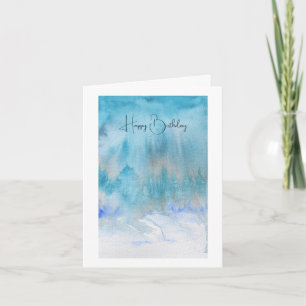 Atmosphere Birthday Card in Blue-Greens
