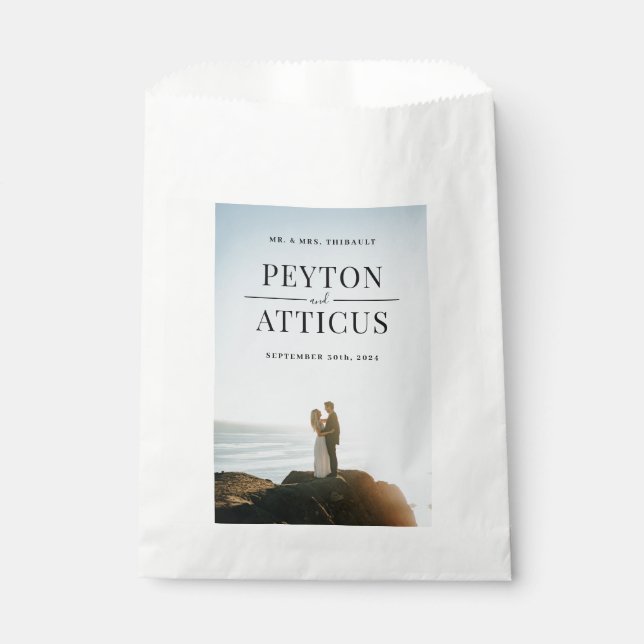 Atmosphere Elegant Bride and Groom Favor Bag (Front)