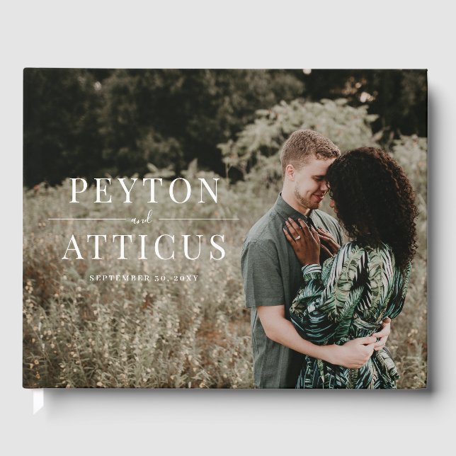 Atmosphere Engagement Photograph Wedding Guest Book (Front)