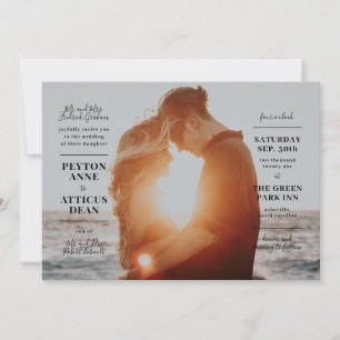 Atmosphere Modern Photo Wedding Invitation
