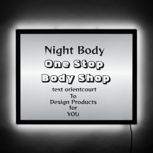Atmospheric Auto Repair Body Shop Text on  LED Sign