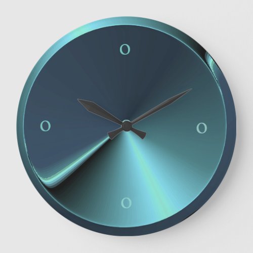 Atmospheric BlueGreen Teal Kitchen Large Clock