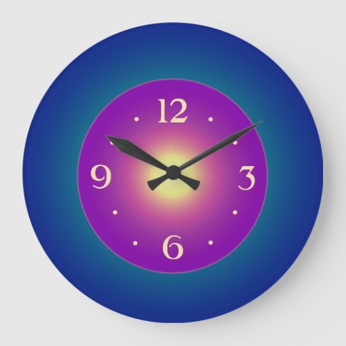 Atmospheric Bluegreen with Purple Centre Clock