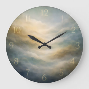 Atmospheric Fog Dial — Abstract Large Clock