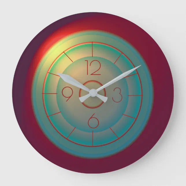 Red Clock Fun Atmospheric Green Red Light effects > Fun clocks | Zazzle