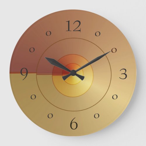 Atmospheric in Gold and Tan  Simplistic Clocks