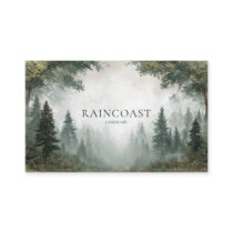 Atmospheric Misty Forest Path  Business Card