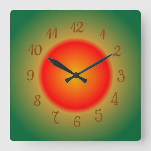 Atmospheric Orange/Red and Green > Kitchen Clocks