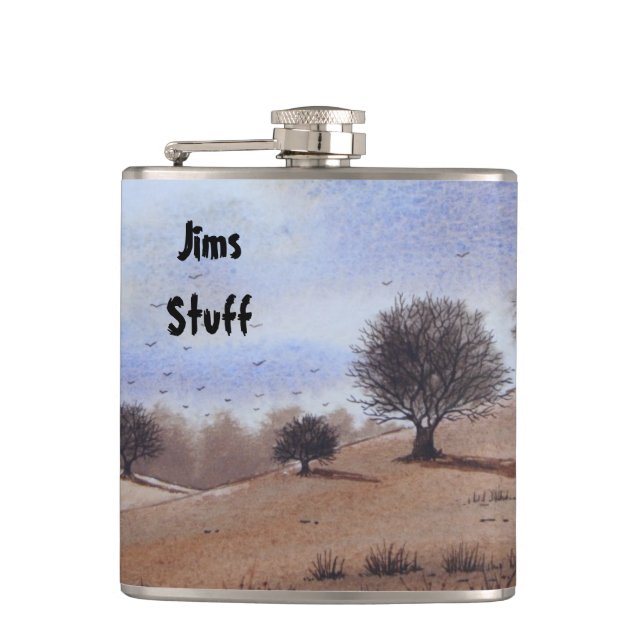 atmospheric scenic autumn landscape  flask (Front)