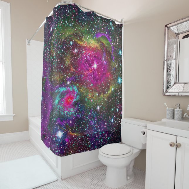 Atmospheric Star Field Shower Curtain (In Situ)