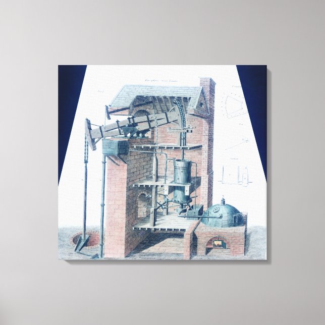 Atmospheric Steam Engine Canvas Print (Front)