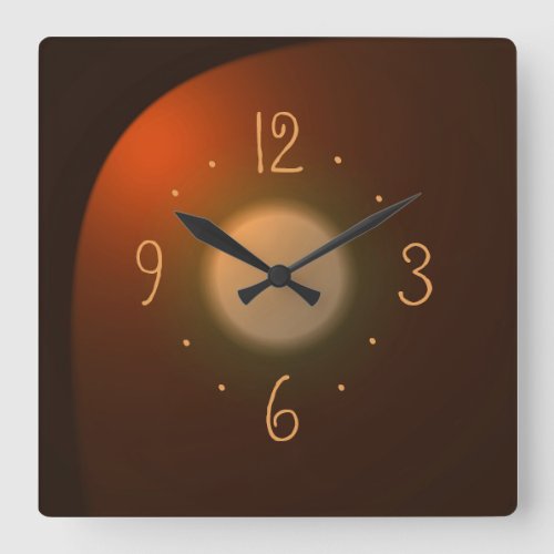 Atmospheric Tan with Gold Numerals Plain Clocks