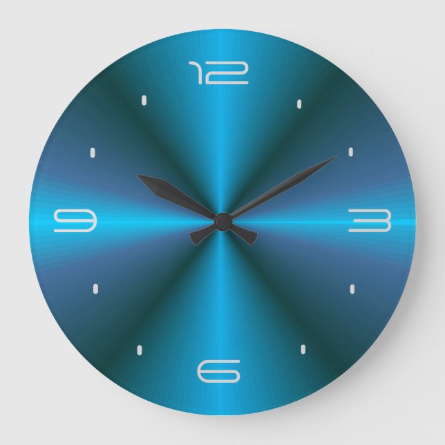 Atmospheric with Blue Glow > Design Wall Clock (Front)