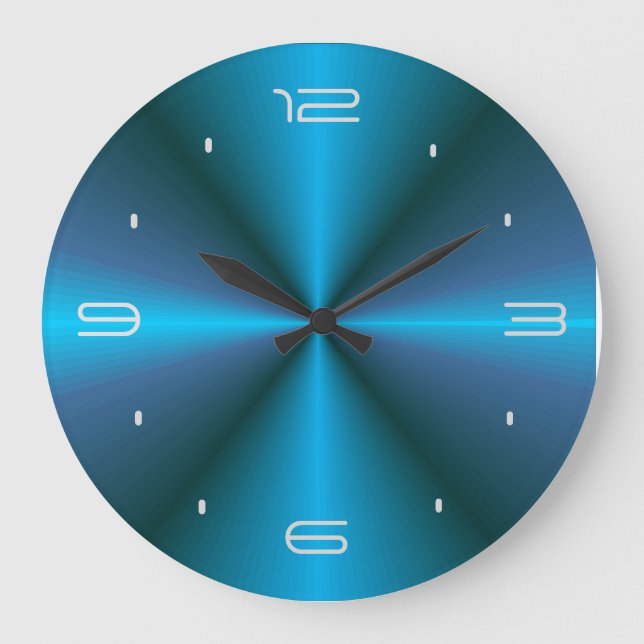 Atmospheric with Blue Glow > Design Wall Clock (Front)