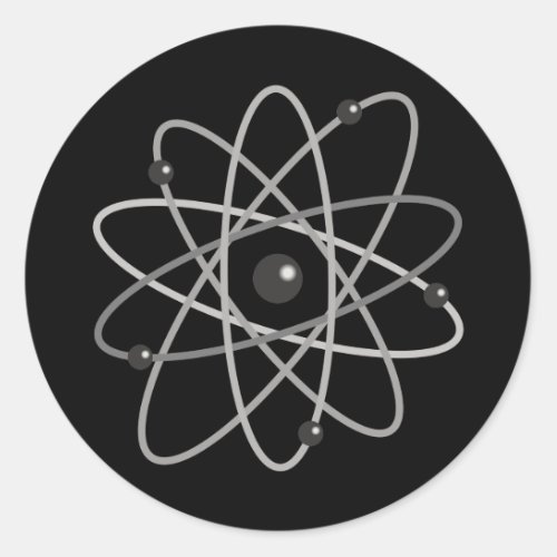 Atom 006 classic round sticker