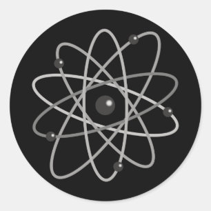 Atom (006) classic round sticker