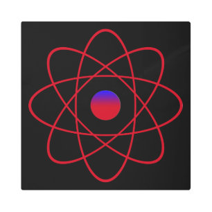 Atom 16"x16" Metal Art