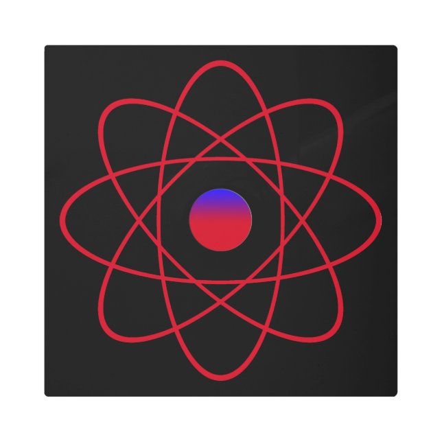 Atom 16"x16" Metal Art (Front)