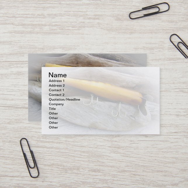 Atom A40 Vintage Saltwater Fishing Lure Business Card (Front/Back In Situ)