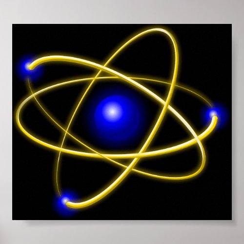 Atom atom  physics  particle  science  matter poster