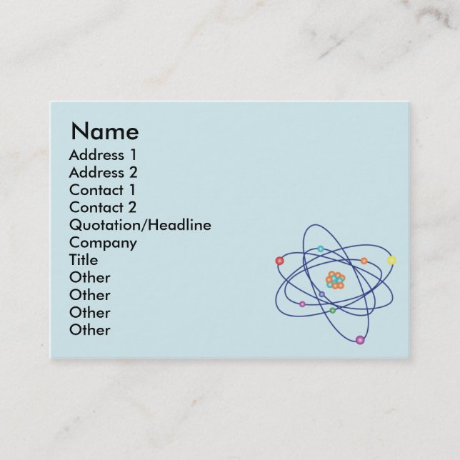 Atom - Chubby Business Card (Front)