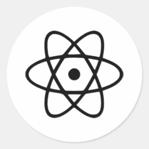 Atom Classic Round Sticker