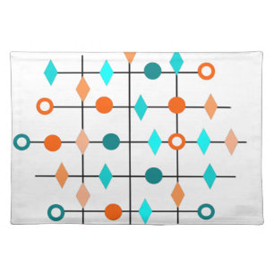 Atom Grid Cloth Placemat
