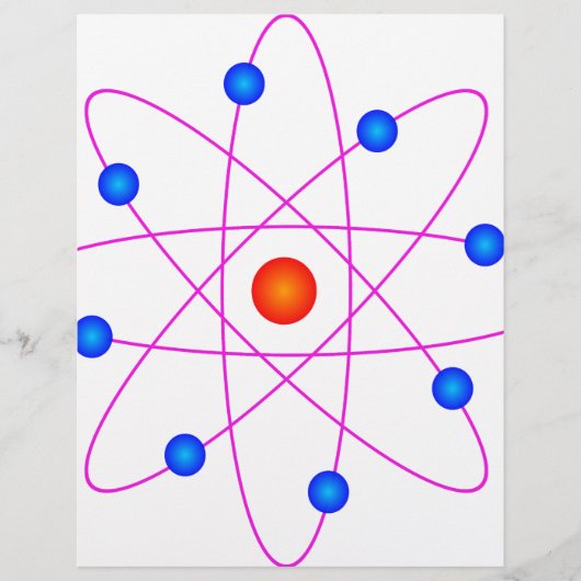 atom model vector clipart (Front)