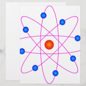 atom model vector clipart (Front/Back)