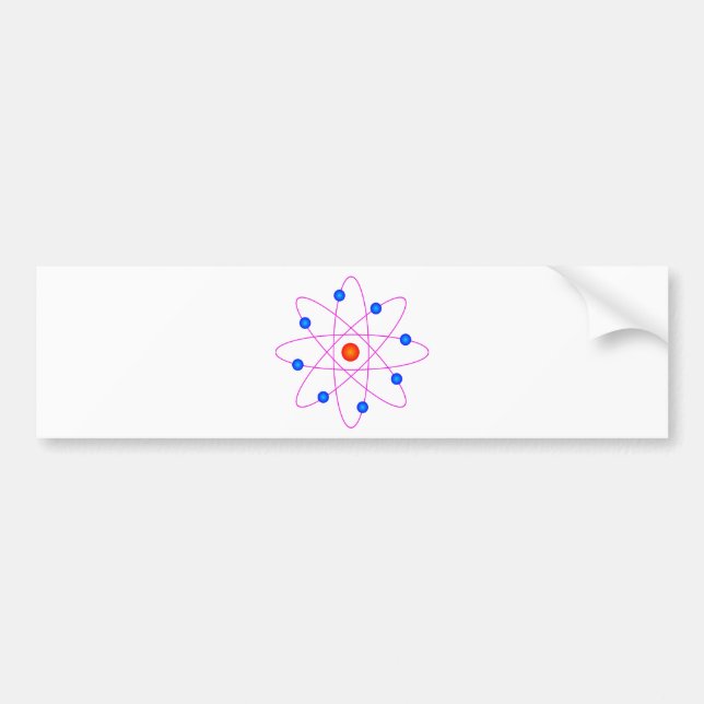 atom model vector clipart bumper sticker (Front)