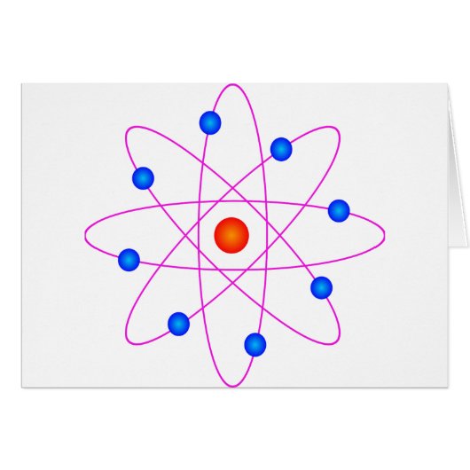atom model vector clipart cards (Front Horizontal)