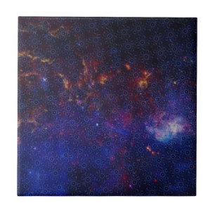 Atom Pattern Ceramic Tile