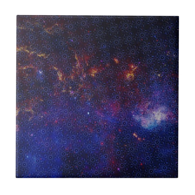 Atom Pattern Ceramic Tile (Front)