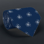 Atom Pattern | Dark Blue Neck Tie<br><div class="desc">Atom - a cool design for all you scientist types out there. A Perfect Gift for a Student or Teacher. Each ties4U makes a wonderful gift for yourself or a loved one
 *****************************************************************
You can easily customize yourself by just change background color or add text!</div>