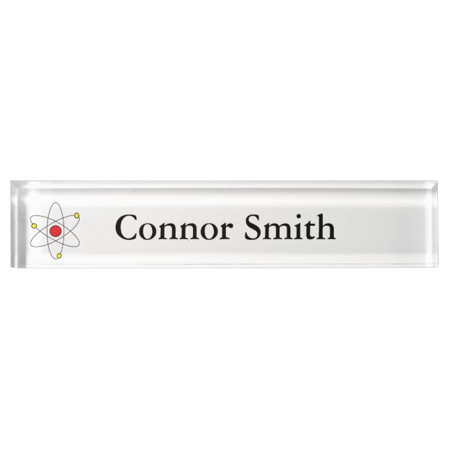 "Atom" Personalized Nameplate (Front)