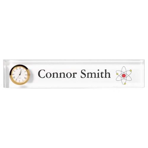 Atom Personalized Nameplate wClock