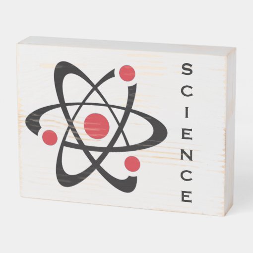 Atom Physics Science Wooden Box Sign | Zazzle