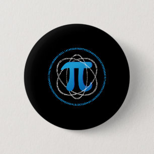 Atom Pi Day Math Science Lover Gift  Button