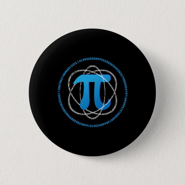 Atom Pi Day Math Science Lover Gift  Button (Front)