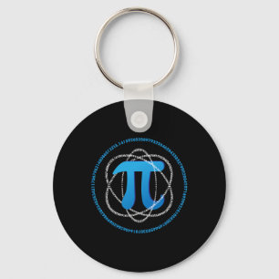 Atom Pi Day Math Science Lover Gift Keychain
