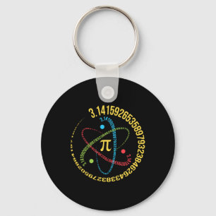 Atom Pi Math Science Stem Gifts 3.14 Pi Day Keychain