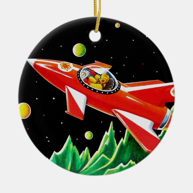ATOM ROCKET CERAMIC ORNAMENT (Front)