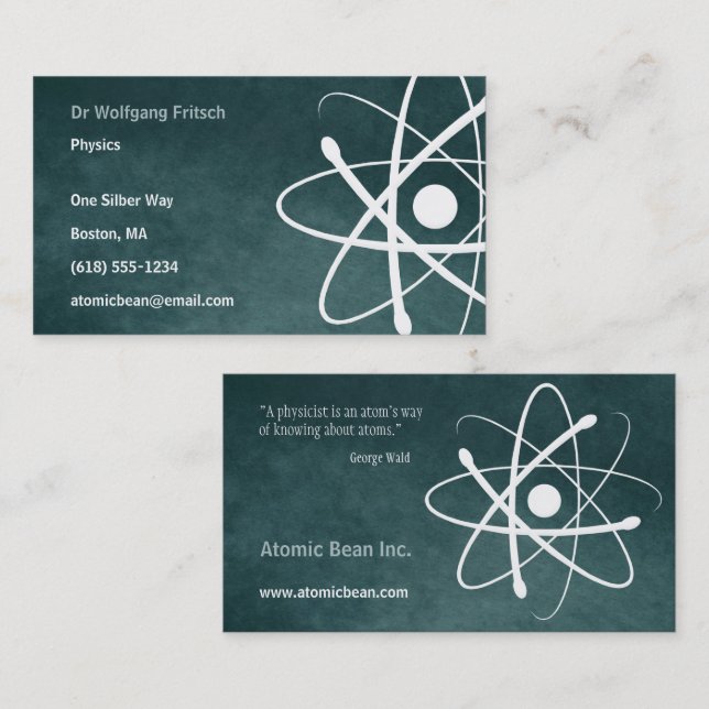 Atom | Scientist Business Card (Front/Back)
